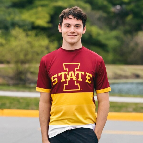 Authentic Brand I-State Cardinal Relaxed Bike Jersey front
